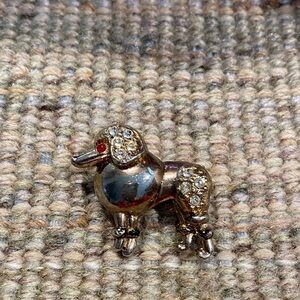 Elegant Gold and Silver Poodle Brooch